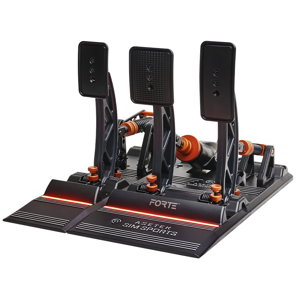 Asetek Simsports Forte Pedal Set - Throttle & Brake + Invicta Clutch